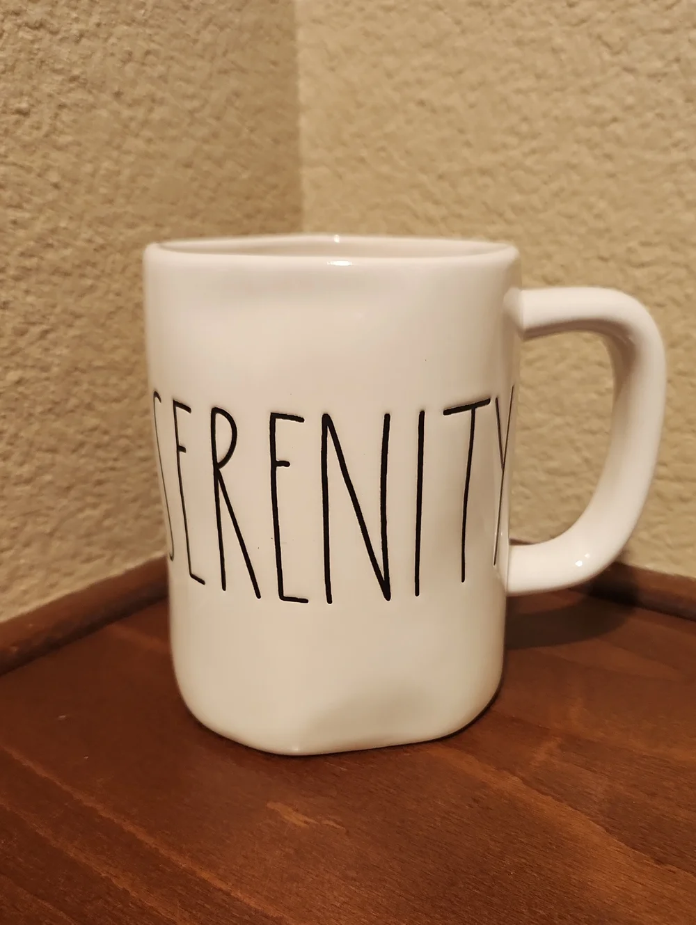 Rae Dunn White Ceramic Coffee Tea Mug - Serenity
